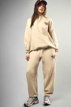 Best Sale boohoo Dsgn Studio Sports Bubble Slogan Cuffed Oversized Jogger stone