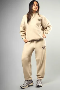 Best Sale boohoo Dsgn Studio Sports Bubble Slogan Cuffed Oversized Jogger stone