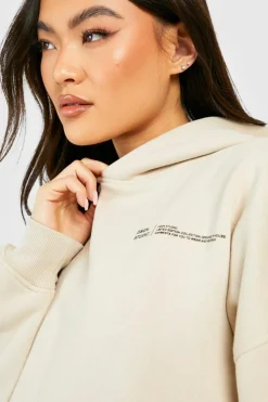 Best Sale boohoo Dsgn Studio Text Slogan Hooded Tracksuit taupe