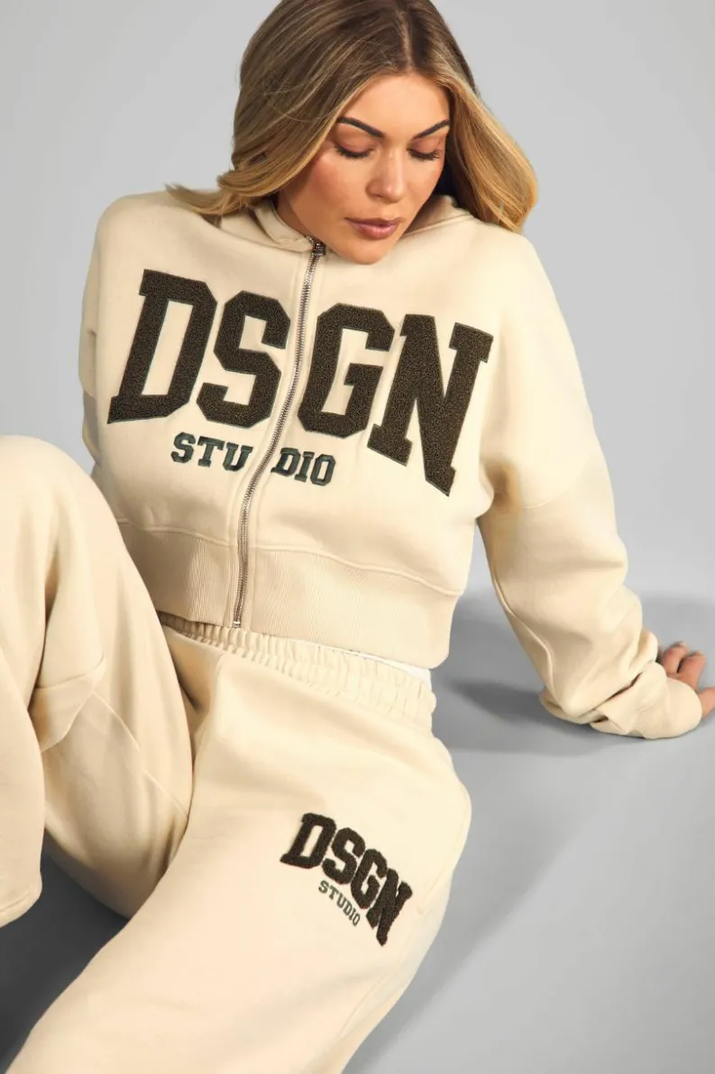 Flash Sale boohoo Dsgn Studio Towelling Applique Tracksuit stone