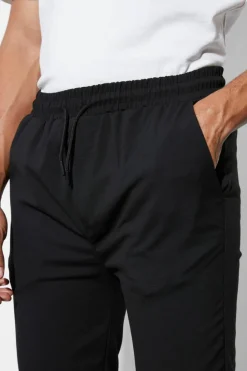 Fashion boohooMAN Elasticated Slim Cuff Trouser black