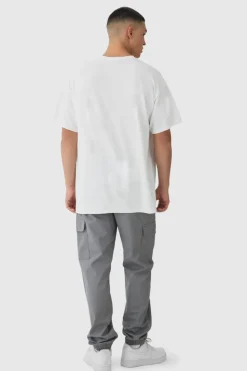 Clearance boohooMAN Elasticated Tapered Ripstop Cargo Trousers charcoal