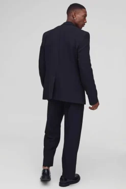 Hot boohooMAN Elasticated Waist Cropped Skate Fit Tailored Trousers black