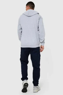 Fashion boohooMAN Elasticated Waist Slim Fit Cargo Trouser navy