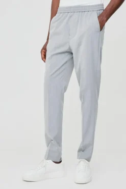 Outlet boohooMAN Elasticated Waist Slim Tailored Jogger grey