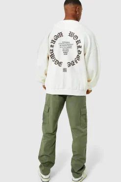 Hot boohooMAN Elasticated Waist Straight Leg Twill Cargo Trouser khaki
