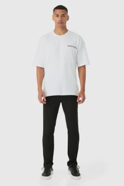 Best Sale boohooMAN Elasticated Waist Technical Stretch Slim Trouser black