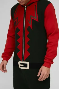 Cheap boohooMAN Elf Onesie green