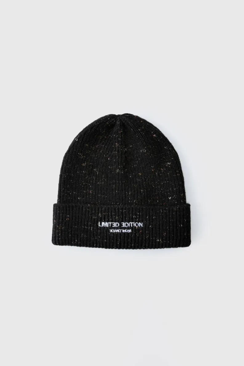 Cheap boohooMAN Embroidered Limited Edition Beanie charcoal