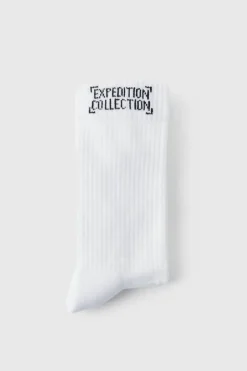 Outlet boohooMAN Expedition Collection Socks In white
