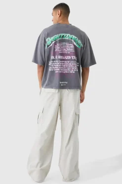 Best Sale boohooMAN Extreme Baggy Fit Cargo Trousers In ecru