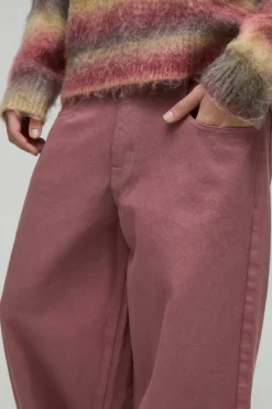 Online boohooMAN Extreme Baggy Fit Washed Jeans mauve