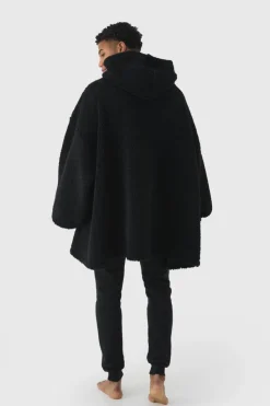 Clearance boohooMAN Extreme Oversized Fleece Hoodie black