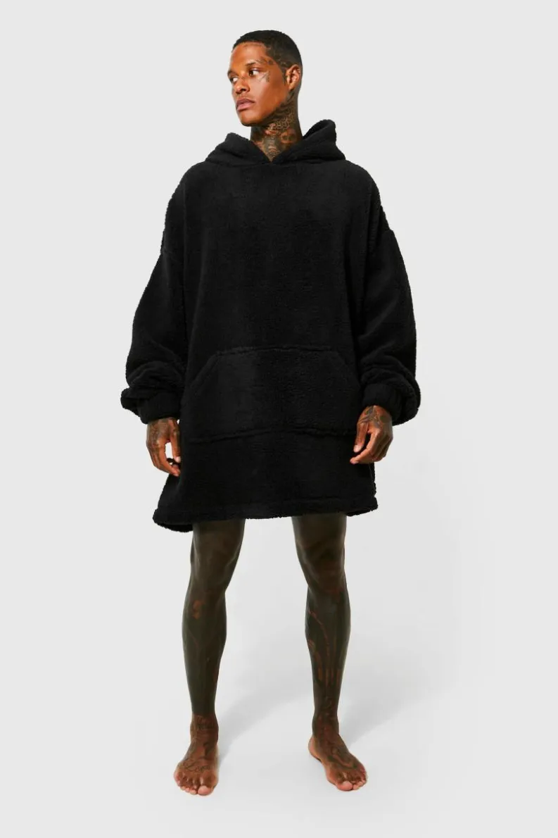 Discount boohooMAN Extreme Oversized Hoodie black