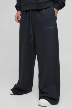 Cheap boohooMAN Extreme Wide Leg Heavyweight Jogger charcoal