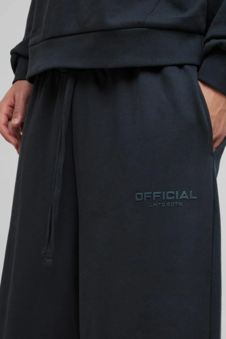 Cheap boohooMAN Extreme Wide Leg Heavyweight Jogger charcoal