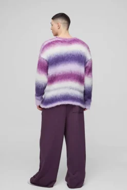 Store boohooMAN Extreme Wide Leg Raw Edge Loopback Jogger purple