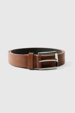 Clearance boohooMAN Faux Leather Belt In brown