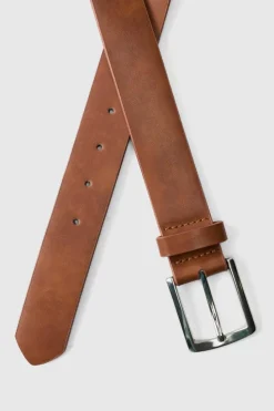 Clearance boohooMAN Faux Leather Belt In brown