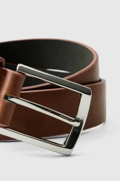 Clearance boohooMAN Faux Leather Belt In brown