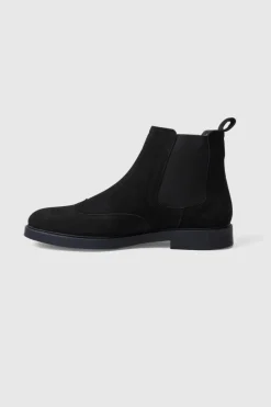 Flash Sale boohooMAN Faux Suede Chelsea Boots black