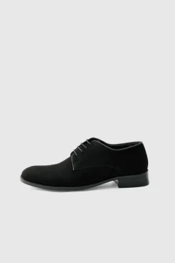 New boohooMAN Faux Suede Derby black