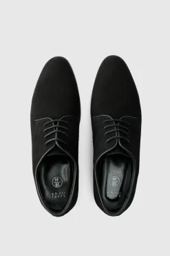 New boohooMAN Faux Suede Derby black