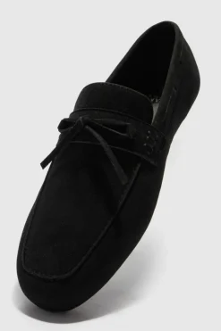 Cheap boohooMAN Faux Suede Driving Shoe black