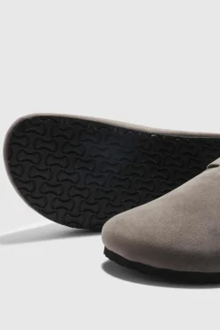 Sale boohooMAN Faux Suede Mule taupe