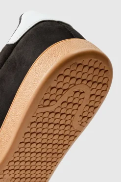 Cheap boohooMAN Faux Suede Trainer In black