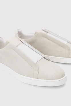 Best boohooMAN Faux Suede Trainer In stone