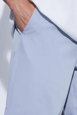 Cheap boohooMAN Fixed Waist Relaxed Suit Shorts dusty blue