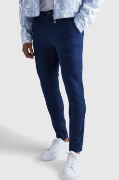 Clearance boohooMAN Fixed Waist Skinny Chino Trouser navy