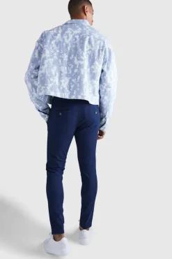 Clearance boohooMAN Fixed Waist Skinny Chino Trouser navy