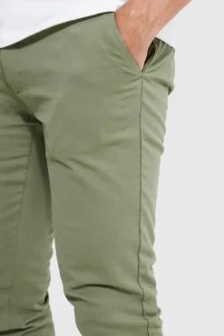 New boohooMAN Fixed Waist Skinny Chino Trouser khaki