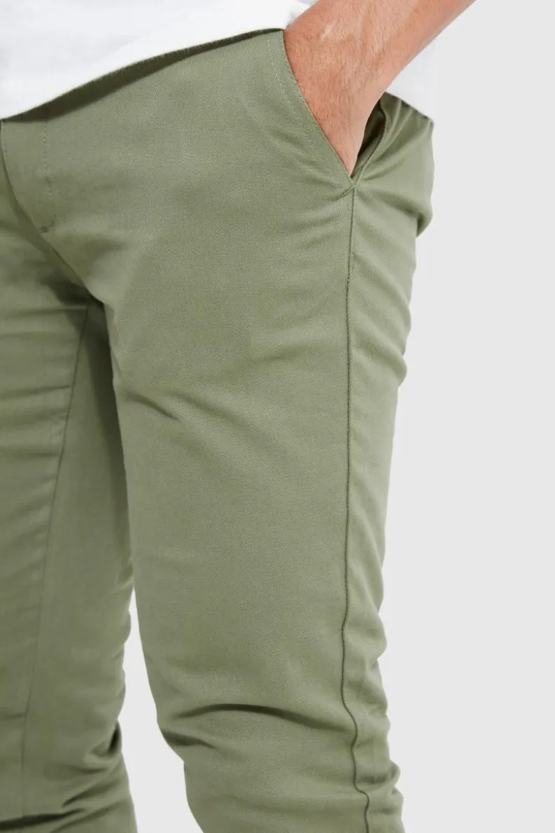 New boohooMAN Fixed Waist Skinny Chino Trouser khaki