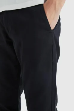Hot boohooMAN Fixed Waist Slim Chino Trouser black
