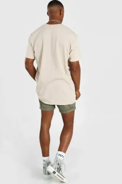 Flash Sale boohooMAN Fixed Waist Stretch Slim Chino Short khaki
