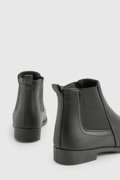 Clearance boohoo Flat Chelsea Boots black