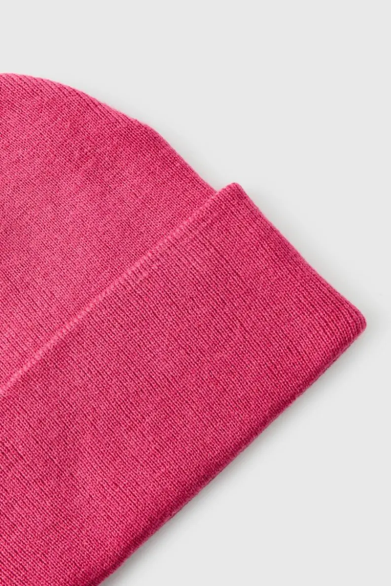 Discount boohooMAN Flat Knit Classic Beanie pink