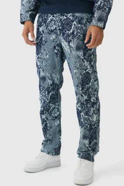 Discount boohoo Floral Jacquard Set mid blue