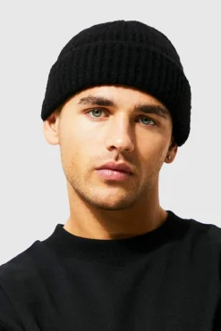 Best Sale boohooMAN Fluffy Yarn Beanie black