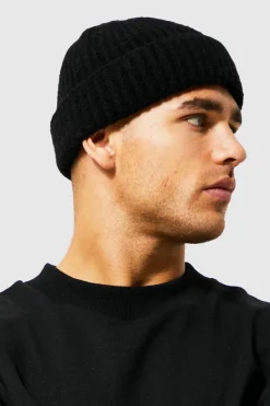 Best Sale boohooMAN Fluffy Yarn Beanie black