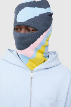 Best boohooMAN Graphic Print Face Covering grey