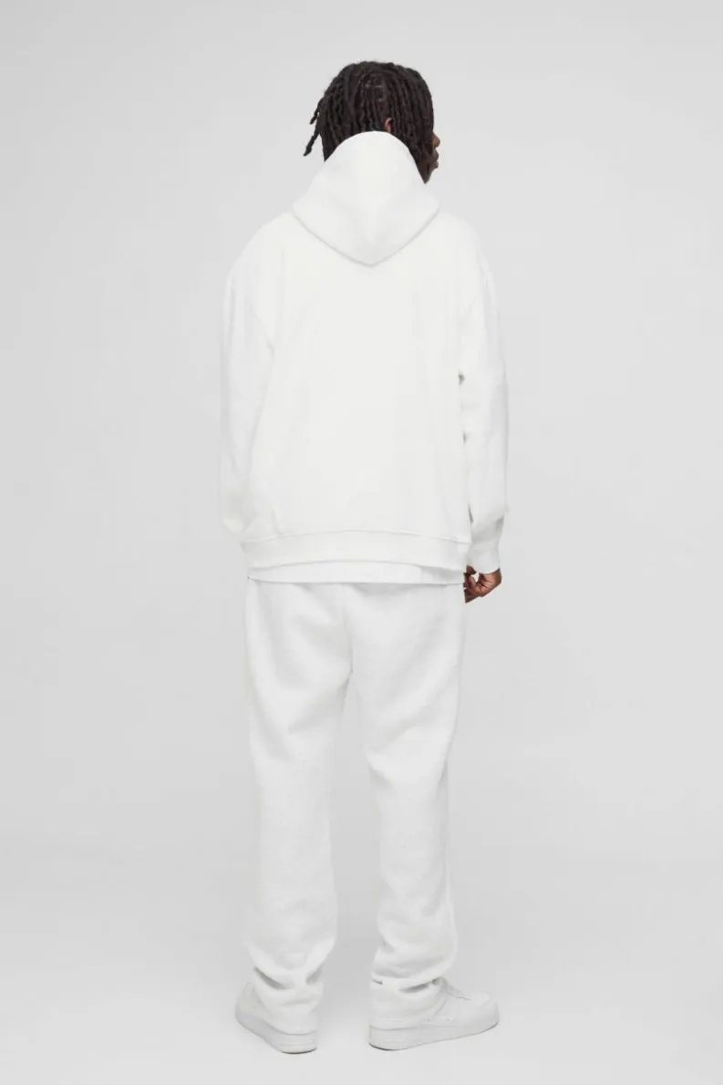 Discount boohooMAN 330GSM Basic Oversized Over The Head Hoodie white