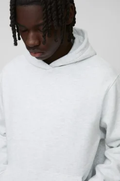 Best boohooMAN 330GSM Basic Over The Head Hoodie ash grey