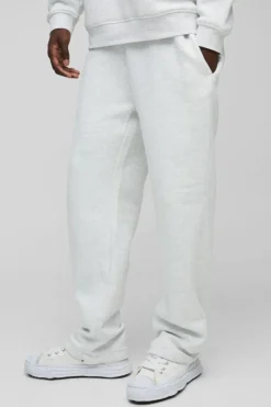 Best Sale boohooMAN 330gsm Basic Relaxed Fit Jogger grey marl