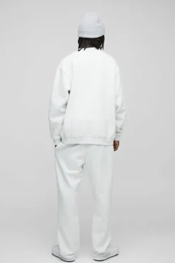 Best Sale boohooMAN 330gsm Basic Relaxed Fit Jogger grey marl