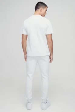 Best Sale boohooMAN 330GSM Basic Skinny Fit Jogger ash grey
