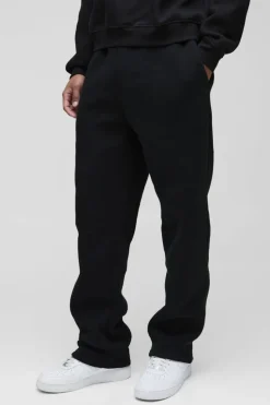 Sale boohooMAN 330GSM Basic Straight Leg Jogger black